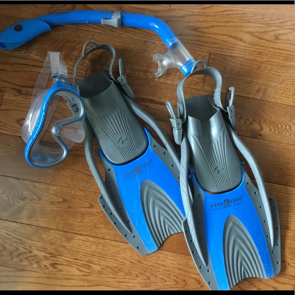 Complete scuba gear, in bag